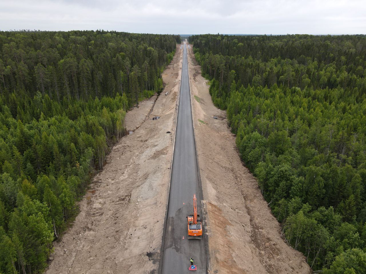 Автодорога из Плесецка в Кенозерье зимой